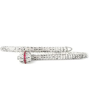 Officina Bernardi 18Kt Ophidia Ruby Bangle - White