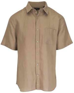 Vince Chest-Pocket Short-Sleeve Shirt - Natural
