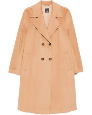Marina Rinaldi Buttoned Wool Coat - Natural