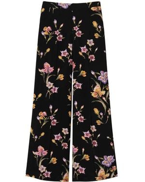 Twinset Floral Pants - Black