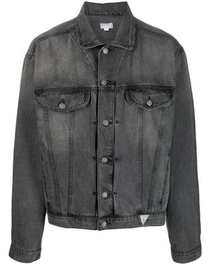 Guess Charcoal Denim Outerwear Cotton - Grey