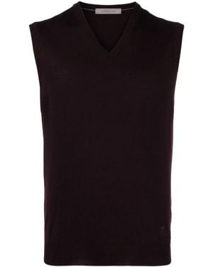 Corneliani Fein Gestrickter Pullunder - Schwarz