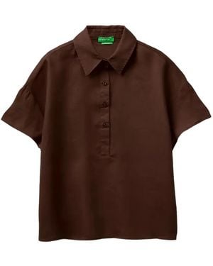 Benetton Kurzärmeliges Oberteil - Braun
