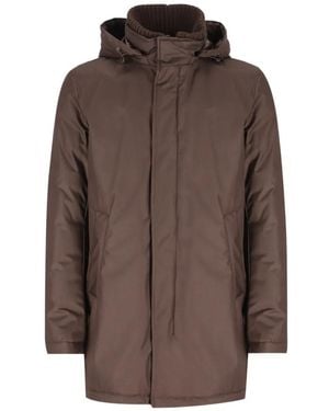 Herno Hooded Padded Jacket - Brown