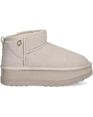 Liu Jo Platform Ankle Boots - Natural