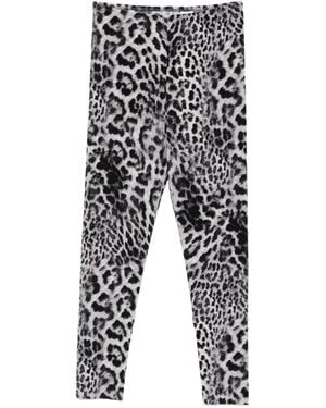 Norma Kamali Leopard-Print Leggings - White