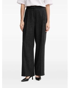 Barbour Pantalon À Fines Rayures - Black