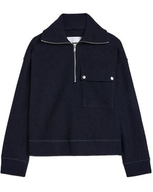 Jil Sander フェルト スウェットシャツ - ブルー