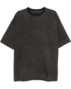 Juun.J Logo Embroidered T-Shirt - Black