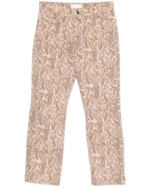 Ba&sh Tooty Paisley-Print Cotton Trousers - Natural