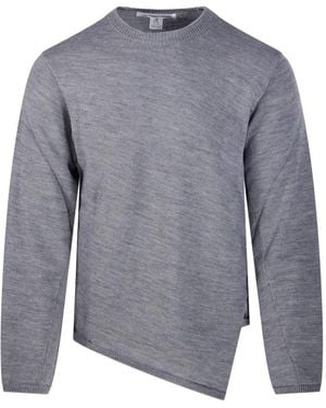 Comme des Garçons Asymmetric-Hem Sweater - Blue
