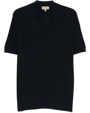 Woolrich V-Neck Knitted T-Shirt - Black