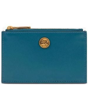 Etro Kartenetui Mit Pegaso-Schild - Blau