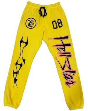 HELLSTAR Racer Logo-Print Track Pants - Yellow