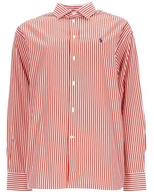 Polo Ralph Lauren Vertical-Stripe Cotton Shirt - Pink