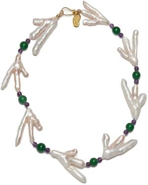 Gohar World Collar Host Con Perla - Metálico