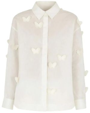 FARM Rio Butterfly Fringe Shirt - White