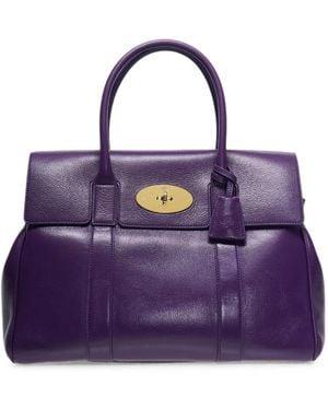 Mulberry Bayswater Leather Tote Bag - Purple