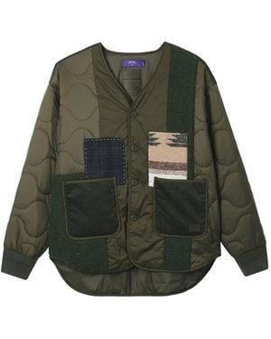 AFTERMATHS Quilted Padded Jacket - Green