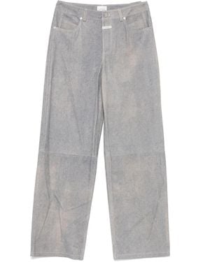 Closed Straight-Leg Trousers - Grey