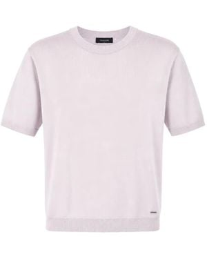 Tombolini Fein Gestricktes T-Shirt - Pink