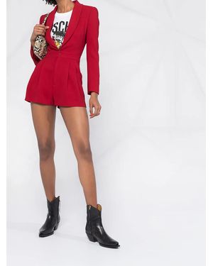 DSquared² Long-sleeved Pleat-detail Playsuit - Red