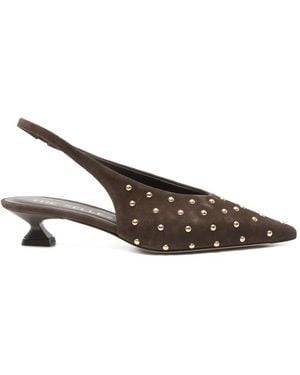 The Seller Naiarah Studded Slingback Pumps - Brown