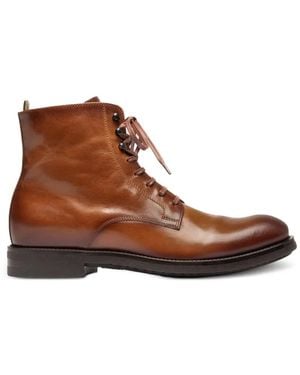 Officine Creative Academia 003 Lace-Up Derby Boots - Brown