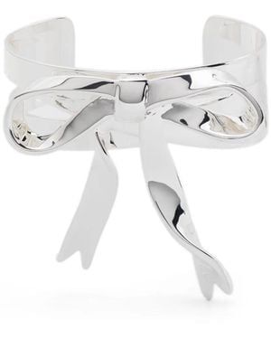 Maje Bracciale Rigido Con Fiocco - Bianco
