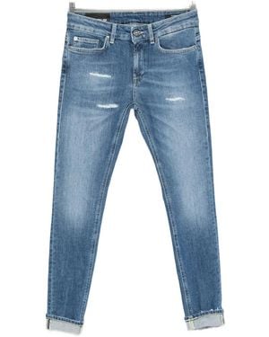 Dondup Distressed Cropped Jeans - ブルー