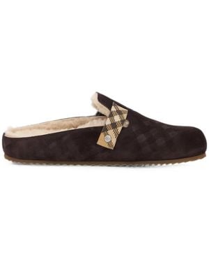 Burberry Slipper Mit Shearling-Futter - Weiß