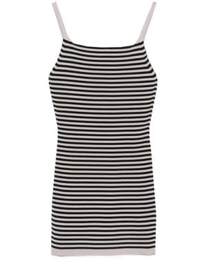 GIMAGUAS Camu Striped Mini Dress - Black