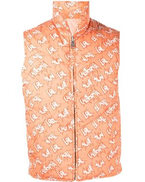 ERL Gilet Matelassé Réversible À Logo Imprimé - Multicolour