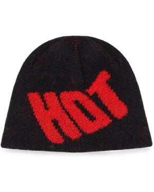 Carne Bollente Burning Up Beanie Mit Intarsien-Muster - Rot