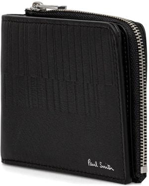 Paul Smith Logo-Print Zip Wallet - Black