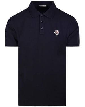 Moncler Polo À Patch Logo - Blue