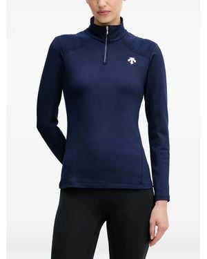 Descente Haut De Ski Zippé À Logo - Blue