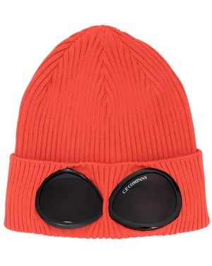 C.P. Company Goggles-Detail Beanie - Red