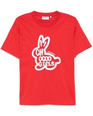 Chocoolate Graphic-Print T-Shirt - Red