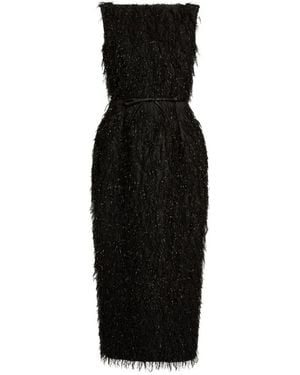 Erdem Robe Crayon À Design Sans Manches - Noir