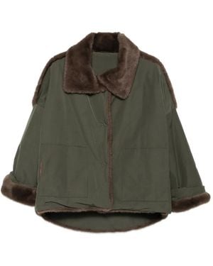 Collection Privée Chaqueta con ribete de pelo artificial - Verde