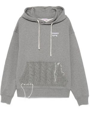 Charles Jeffrey Hoodie Mit Zopfmuster-Tasche - Grau