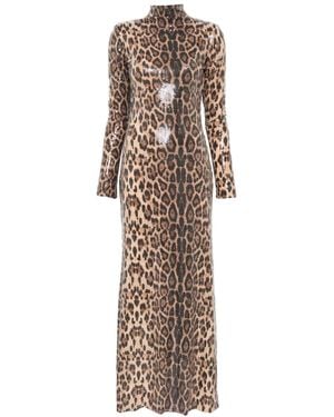 Atu Body Couture Leopard-Print Dress - Natural