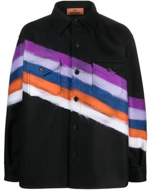 Missoni Brushed-Effect Striped Shirt Jacket - Black
