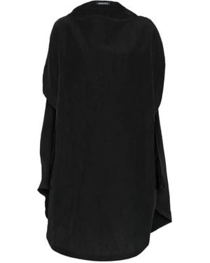 Rundholz Robe Courte Oversize À Effet Froissé - Noir