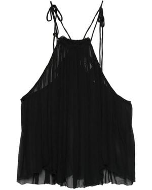 Isabel Marant Akila Neckholder-Top mit Falten - Schwarz