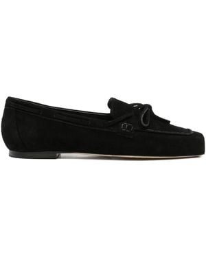 Aeyde Jasper Cow Suede Leather Shoes - Black