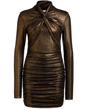 12 STOREEZ Ruched Mini Dress - Black