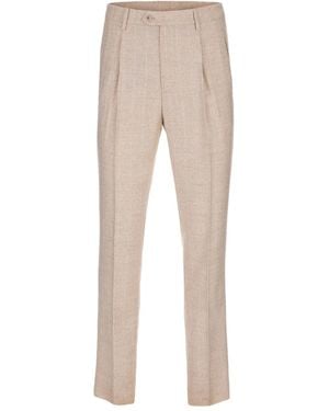 Etro Pleated Trousers - Natural