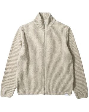 Dean Edmonds Zip High-Neck Sweater - Natural